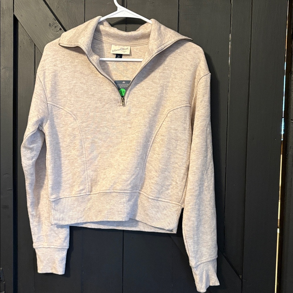 Universal Thread Neutral Knit Pullover in Beige